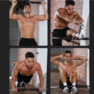 Door-mounted pull-up bar - Wall-mounted pull-up bar at home - Wall-mounted mini gym pull-up bar