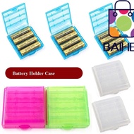 BAIHEE 4 AA AAA Plastic Rechargeable Battery Container Organizer Battery Holder Storage
