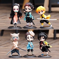 Demon Slayer Figure Tanjirou Nezuko Zenitsu Inosuke Anime Kimetsu No Yaiba Action Figure Collection 