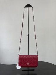 90%New二手Chanel quilted WOC crossbody bag 中古vintage香奈兒鏈條銀包