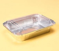 DDS - 【10個裝】外賣錫紙盒 燒烤鋁箔盒 烘焙錫紙盒 打包盒 一次性飯盒 速食盒【盒子+透明蓋7650（650ml）】#DDS
