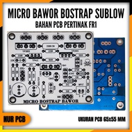 PCB Driver Power Amplifier Micro Bawor Bootstrap Sublow Pertinak FR1 6.5x5.5cm PA-039