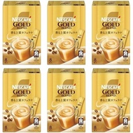 High quality products Directly from Japan Nescafe Gold Blend Stick Coffee, 8 Bottles x 6 Boxes (Cafe Lait), Latte