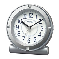 【Direct from Japan】Rhythm Clocks Industry (Rhythm) Alarm Clock Electronic Sound Alarm Continuous Second Hand with Light Silver 8RE679SR19 12.4x12x7.5cm