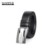 DAPPER เข็มขัดหนัง Carbon Fiber Reversible Belt สีดำ ใส่ได้ 2 ด้าน