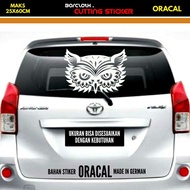 OWL STICKER 4 CUTTING STICKER WATERPROOF ORACAL MATERIAL