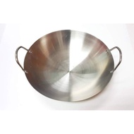 [WK-SS-C-47, 50, 55, 60, 65] (47CM, 50CM, 55CM, 60CM, 65CM) STAINLESS STEEL WOK / 厚钢双耳炒锅 / Kuali Sta