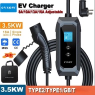 evsow GB/T EV Charger 3.5KW 16A Portable Electric Car Charger For Type 1 EV Charger Station Wallbox 
