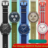 Smooth nylon Strap for Omega for Swatch Collaboration MoonSwatch Men Women watchband Metal buckle Bracelet Quick release 20mm