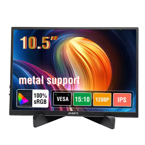 Anmite 10.5-Inch Portable Monitor 1280P HDR 16:10 Low Blue Light For XBox PS4 / 5 Switch Cell Phone 