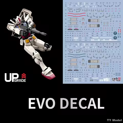 EVO Decal HG78BG for 1/144 HG RX-78-2 Beyond Global Mobile Suit Fluorescent Water Stickers for Assem