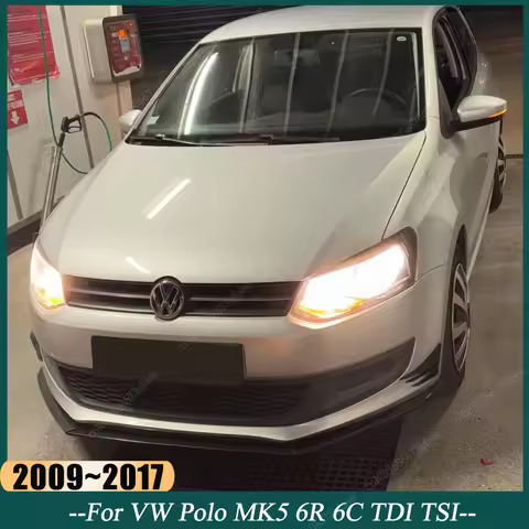Car Front Bumper Lip Splitter Diffuser Body Kit Spoiler Bumper Guard Protector For VW Polo MK5 6R 6C