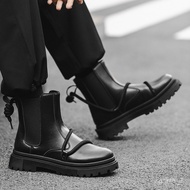 KY/16 Chelsea Boots Men's High-Top British Style Smoke Boots Autumn and Winter Harajuku Thick Bottom Dr. Martens Boots M