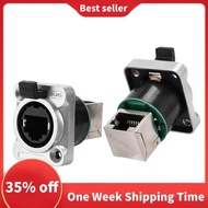 2PC RJ45 Shield Network Connector 8P8C Female Panel Mount Sockets RJ45 Ethernet Connector