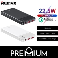 REMAX RPP-237 Pure II Series 10000mAh 22.5W QC+PD Fast Charging Power Bank 10000 mAh PowerBank Portable Charger Charging Battery Compatible with Xiaomi Samsung iP Huawei