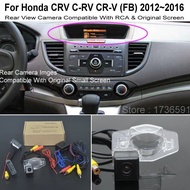 ชุดกล้องถอยหลังสำหรับรถยนต์,กล้องมองหลังรถยนต์ Honda CRV C-RV CR-V (FB) 2012 ~ 2016 RCA และหน้าจอดั้งเดิมรองรับ HD กล้องมองหลังรถยนต์