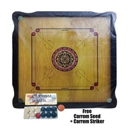 ReadyStock 82.5cm SK200 Carrom Board(FREE Striker and Carrom Seed) Black Set Games