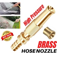 Brass Hose Nozzle High Pressure Adjustable Twist Host Garden Hose Water Jet Sprayer Muncung Paip 喷嘴
