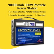 VANPA 300W Portable Power Station 90000mAh AC 220V Output Backup Battery Powerbank Solar Generator O