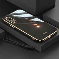VRQR เคสโทรศัพท์นิ่มสำหรับ Samsung Galaxy A50 A50S A30S A70S A70สีลูกอมดีไซน์ใหม่ฝาครอบชุบหรูหราพร้อมฟรีสายคล้อง