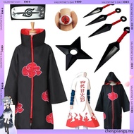 Anime Naruto Akatsuki Uchiha Itachi Cosplay Cloak Kids & Adults Ninja Robe Costume for Halloween