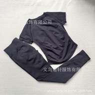 DFYNE Yoga Suit Short-Sleeved Trousers High Elastic Slim-fit Seamless Sports Fitness Suit