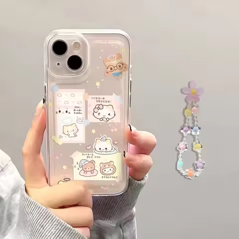 Lovely Cat Rilakkumas Ins Phone Case for Xiaomi Mi 11 11T Poco F5 X7 X6 X5 M4 X4 M3 X3 Pro NFC Lite 