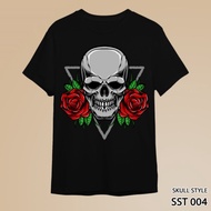 T-shirt Men Women Adults And Children Cotton Combed Short Sleeve Skull Style SST 004-006