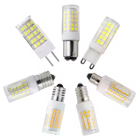 Dimmable Ceramic LED Corn Bulb 110V/220V 7W G9 E11 E12 E14 E17 BA15D G4 GY6.35 G8 LED Lamp Cool Warm