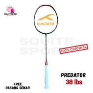 HUNDRED PREDATOR 82 84 ORIGINAL BADMINTON RACKET 38lbs FULLSET READY TO USE HUNDRED BADMINTON RACKET