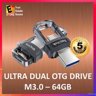 djPx SANDISK ULTRA DUAL OTG DRIVE M3.0 GOLD (64GB) (SDDD3-064G-G46GW)