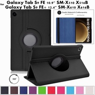 Samsung Galaxy Tab S9 FE Case 10.9'' Tablet 360 Rotating PU Leather Case for Tab S9 FE+ Plus 12.4" w