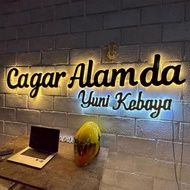 HURUF TIMBUL NYALA 25 CM / WATERPROOF / BAHAN PVC ANTI AIR / HURUF OUTDOOR / HURUF LED / HURUF LAMPU