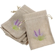 Luxshiny Linen Lavender Sachet Bags 10Pcs Small Empty Drawstring Pouches for Dried Lavender Fragranc