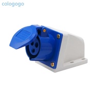 COLO 16 Amp 3 Pin Industrial Socket 220-250V Weatherproof IP44 2P+E 3Phase 16A