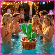 Inflatable Cooler for Pool Cactus Shape Portable Decoration Container Ice Tray Food Drink Containers