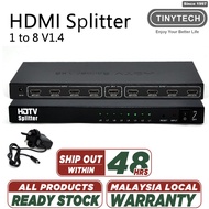 HDMI SPLITTER 1 to 8 PORT V1.4 Tinytech DS-H14/SP8