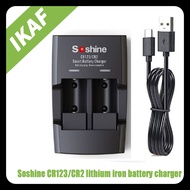 Soshine CR123/CR2 lithium iron battery charger 16340 14250 3.2V charger USB