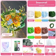MINGZHUO | DIY Handmade Tulip Carnation Flower Bouquet Crafting Materials