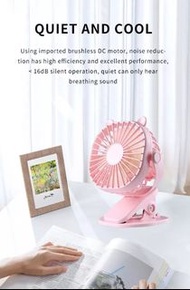 便攜 3500mAh USB 充電夾式冷卻器風扇  Portable 3500mAh USB Rechargeable Cooler Clip Fan
