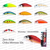 RIPPLE-ASH Fishing lure ZERO ARIES CHIKO MINNOW 50S Sinking Lure 50mm, 5.2g sinking minnow lure ultr
