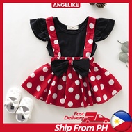 Minnie Mouse Dress For Baby Girl 1st Birthday Set Party Dress Ootd Baby Dress For Girl 1 2 Years Old