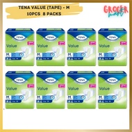 Tena Value Adult Diapers (Tape) - M 10pcs - 8 Packs - Grocer Mart