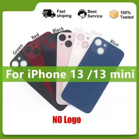 OEM For iPhone 13 / 13 Mini Big Camera Hole Back Glass Panel Phone Battery Back Cover Housing Case P