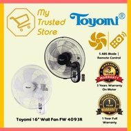 Toyomi 16" Wall Fan With Remote Control (FW 4093R)