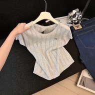 JUMPER2R Fashionable Knitted Top - Short Sleeve Summer T-shirt