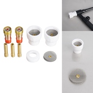 11 TIG Welding 12 White Ceramic Nozzle Alumina Cup Kit Torches for 17 18 26 Stubby Collets Body Gas 