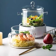 Glass Cooking Pot Pyrex Pan Glass Noodle Bowl Pyrex Stove Baby Food Milk Sauce Fondue Mini Cooker With Lid