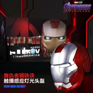 【po shop】 Jarvis Iron Man Electric Helmet Childrens Mask Wearable Adult Full Face Headset Gift Wigs 