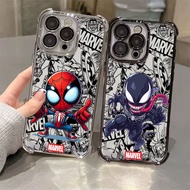 Spiderman Venom Marvel Cute Electroplated Case For Samsung A57 5G A37 A17 A07 TPU Clear Phone Casing